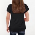 thumbnail image 3 of WMTBSRSW Offres Prime Day Filles Mode Floral Manches Courtes T-Shirts d'Été Unis Basiques Décontractés Col Rond 5-14 Ans, 3 of 6