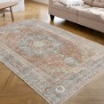 thumbnail image 1 of LaDole Rugs 8x10 Living Room Large Premium Cotton Washable Area Rug | Home Decor Boho Carpet For Living Room, Bedroom, Dining Floor |Blue Terra Multicolor, 1 of 5