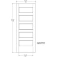 thumbnail image 5 of Wood & Hart 33" 5-Lite Frosted Pine Barn Door, 5 of 5