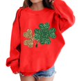 thumbnail image 1 of Pull à Oreilles de Chat pour Filles, Manches Longues, Sweat à Capuche Zippé, Imprimé Graphique de la Saint-Patrick, Col Rond, Manches Longues, Mignon, Épaule Tombante, 1 of 4
