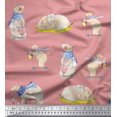 thumbnail image 1 of Soimoi Cotton Cambric Fabric Cycle,Rabbit & Bear Kids Fabric Prints By Yard 42 Inch Wide, 1 of 2