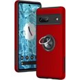 thumbnail image 1 of KOMI for Google Pixel 7 Case, Slim Fit Shockproof Protective Case for Pixel 7, Military-Grade Drop Protection with Ring Kickstand [Magnetic Car Mount Feature] Case for Google Pixel 7-Red, 1 of 5