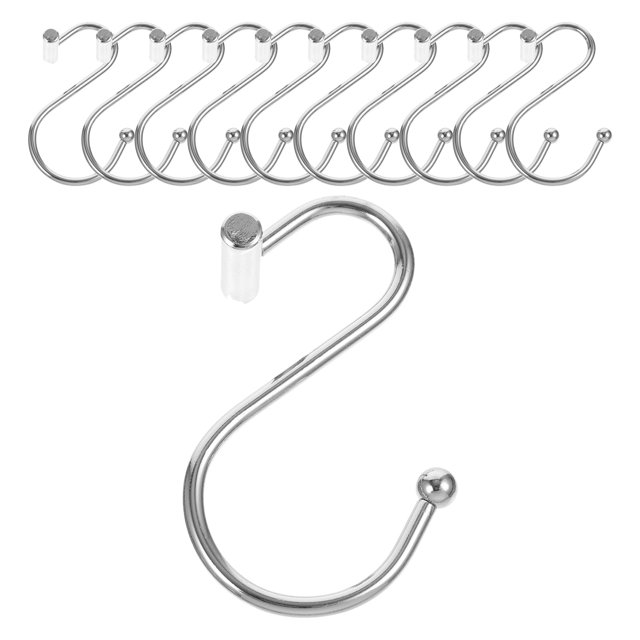 24pcs Curtain Holdback Iron Bathroom Shower Hook Curtain Drape Tieback Hanger