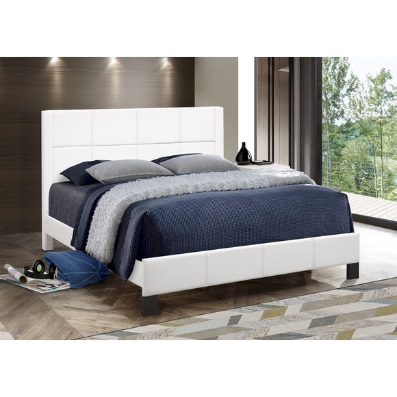 PU Leather Bed with Headboard