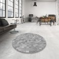 thumbnail image 4 of Ahgly Company Tapis d'Intérieur Lavable en Machine Carré Gris Platine, 5 Pieds Carré, 4 of 7
