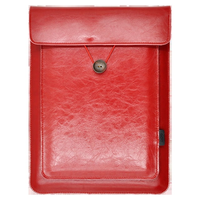Double Layer High Capacity Laptop Bag Cover,Microfiber Leather NoteBook Sleeve Case For Surface Go 10" Pro7 12.3" Laptop2 Pro X, Faux Leather 10in Case, Red