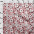 thumbnail image 3 of oneOone Tissu Jersey Coton Rose Clair Floral Rétro Matériel de Robe Tissu Imprimé Tissu au Mètre 58 Pouces de Large, 3 of 5