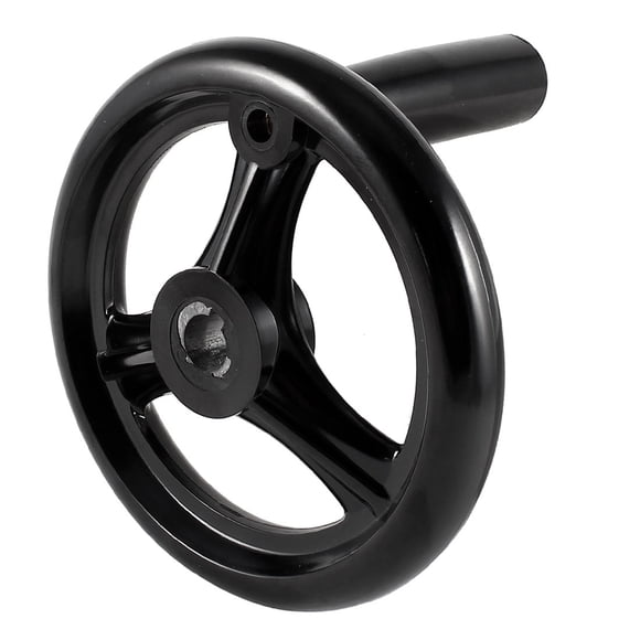 Unique Bargains Woodworker Table Belt Drive Saw Tilt Handwheel Black for 12mm Shaft