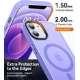 thumbnail image 3 of Entronix Étui Robuste pour iPhone 12, 12 Pro, Dos Mat Translucide, Étui Magnétique Solide, Violet, 3 of 5