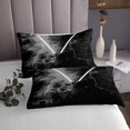 thumbnail image 3 of Erosebridal Ensembles de Couette Sabre Laser Gris pour Lit Simple, Ensemble de Lit Éclair Cool, Décor Géométrique Moderne 2 Pcs, 3 of 5