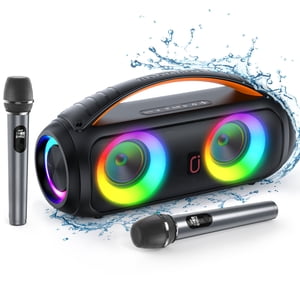 JYX Haut-parleur Bluetooth, haut-parleurs portable avec 2 Microphones, Boombox du Président du Parti, IPX5 imperméable