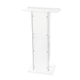 thumbnail image 1 of Yiwa Floor-Standing Acrylic Podium, Clear Pulpit with Wide Top for Churches, Conferences and Classrooms, 1 of 6
