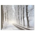 thumbnail image 2 of Voie Hivernale au Matin Brumeux - Impression d'Art Photo de Paysage sur Toile, 2 of 3
