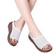 thumbnail image 1 of Summer New Style Roman Folk Style Outer Wear Thick Bottom Slope With Fish Mouth Womens Sandals And Slippers, 1 of 9