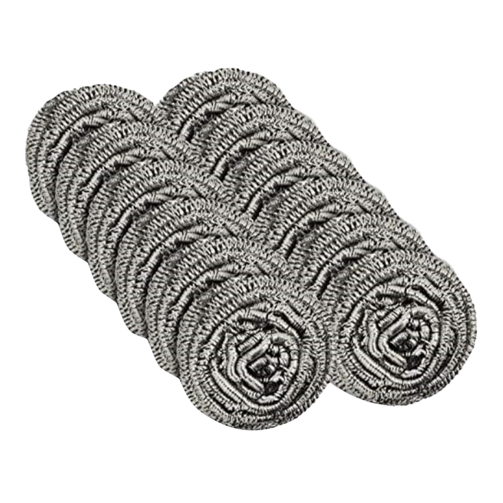 TIELUTT 12PC Stainless Steel Wire Cleaning Kitchen Store Cleaning Steel Wool Scrubber Pad Water Bottle Scrub Brush Glass Dish Soap for Kitchen with Sponge Holder Dish Pan X Remover Dish Sponge Wand