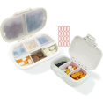thumbnail image 1 of Pill Case Organizer Travel Pill Box with Label Daily Medicine Organizer Case Pocket Container Case Portable Pink Supplement Case Medicine Container Compact for for Vitamin, 1 of 7