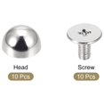 thumbnail image 3 of Unique Bargains 8x5mm Screw Back Rivets Solid Round Head Leather Studs Silver Tone 10 Pack, 3 of 5