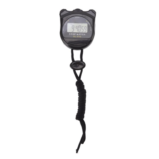 Arbitre Numérique Chronomètre Étanche Multi Fonctions 140mAh Sport Chronomètre pour Course à Pied Noir