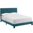 thumbnail image 1 of Amira Full Upholstered Velvet Bed (5859-SEA), 1 of 5