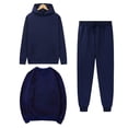 thumbnail image 2 of MeetoTime Women's 3 Piece Outfit Tracksuit Pullover Top Hooded Sweatshirt and Sweatpants Lounge Set, 2 of 5