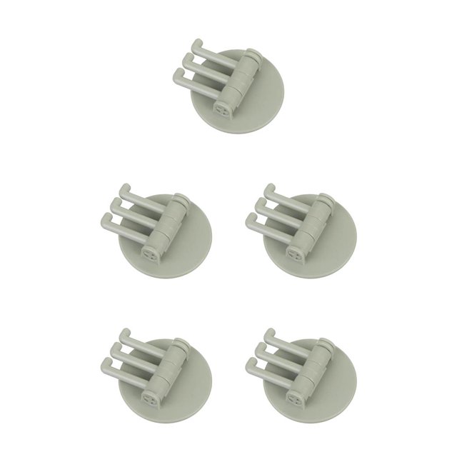 kurtrusly Rotatable Adhesive Hook Strong Bearing Capacity Stick Hooks Kitchen Supplies Hooks Wall-Mounted Key Holder Towel Storage Racks Green 5Set