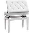 thumbnail image 1 of HOMCOM Height Adjustable Piano Bench with PU Leather Padded, 1 of 9