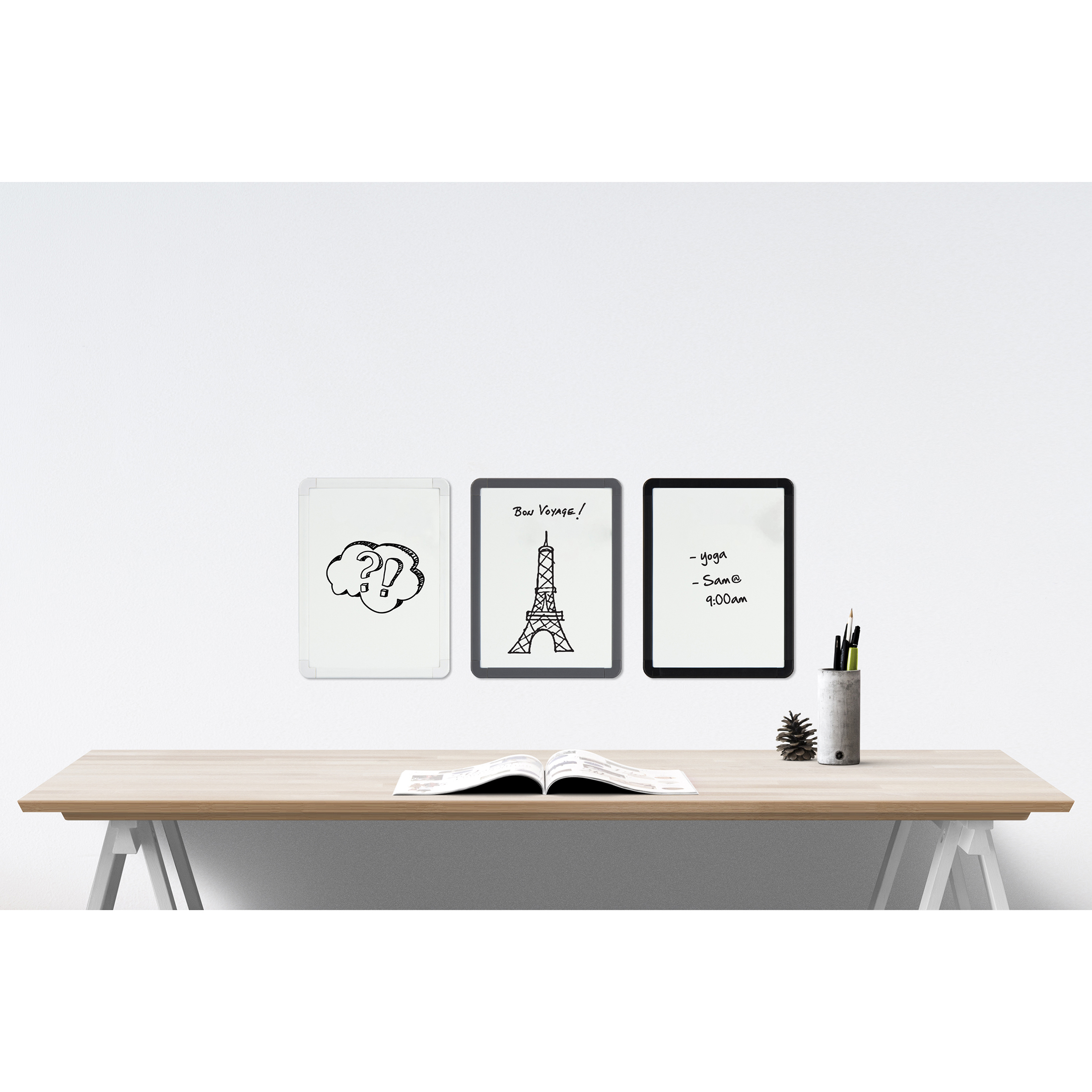 Quartet 8.5X11 Plastic Non Magnetic Dry Erase Black