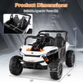 thumbnail image 3 of Costway 12V Kids Ride on Truck with Parental Remote 3 Speeds & Reverse Forward Function White, 3 of 10