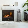 thumbnail image 4 of Panacea 5 Piece Scroll Top Fireplace Powder Coated Steel Accessory Tool Set, 4 of 7