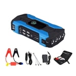 Démarreur de voiture Étanche Interrupteur Portable Booster Léger Emergency Device Power Bank Chargeur de batterie pour lampe de poche Bleu/Plus