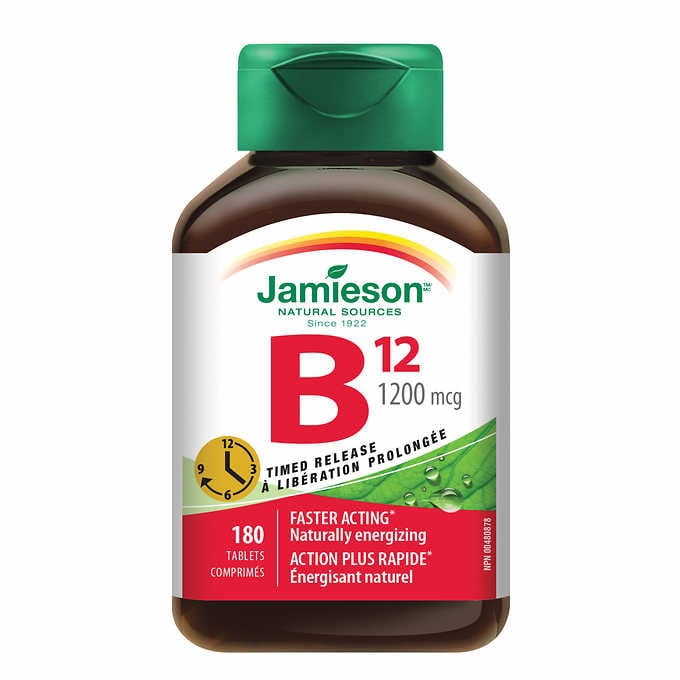 Jamieson™ Timed Release Vitamin B12 1200 mcg - 180 Tablets