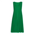 thumbnail image 3 of TIMIFIS Robe Midi d'Été Décontractée Unie Sans Manches pour Femme Grande Taille, Blouse Fluide de Plage et de Fête, 3 of 6
