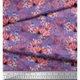 thumbnail image 2 of Soimoi Rayon Fabric Leaves & Tulip Flower Fabric Prints by Yard 42 Inch Wide, 2 of 3