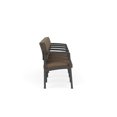 thumbnail image 4 of Lenox Steel Reception Waiting 4-Seat Chair / Charcoal Steel / Brown / Brown, 4 of 5