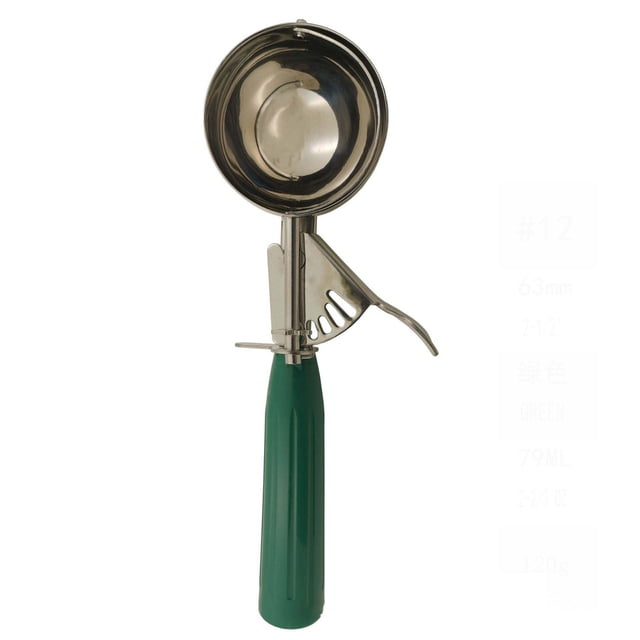 UsRHHA Stainless Steel Ice Cream Scoop, Trigger Release Cookie Dough Scooper, Kitchen Baking Utensil Tool