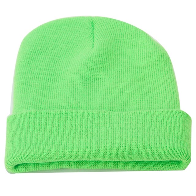 Chic Girl Winter Fall Solid Color Cuffed Woolen Yarn Knitted Warm Hat Cap Beanie