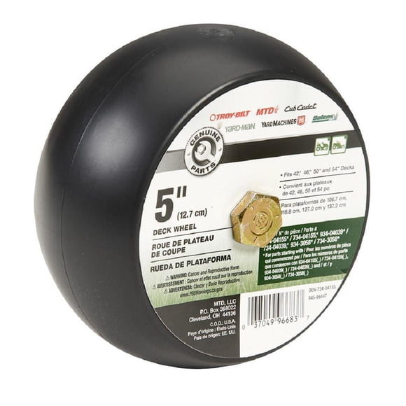 Plateau 12,7 cm de roue pour tous les 116,8 cm Decks Remplace 73404155