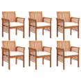 thumbnail image 1 of vidaXL 7 Piece Outdoor Dining Set with Cushions Solid Acacia Wood, 1 of 5