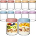 thumbnail image 1 of Overnight Oats Containers With Lids oz +oz Wide Mouth Mason Jars with Airtight Lids Meal Prep Containers Food Storage Glass Jars in Bulk for Snack Yogurt Parfait Spice Sugar, 1 of 7