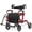 Red, variant on Costway Rollator Walker with Seat Folding Walker with 8-inch Wheels Supports up to 350lbs