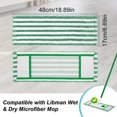 thumbnail image 2 of KEINXS Lot de 2 Recharges de Vadrouille Remplaçantes Compatibles avec Libman Wet & Dry Microfiber Mop Tête de Vadrouille Réutilisable de Remplacement pour Nettoyage Humide/sec de Planchers à Surfaces Multiples, 2 of 7