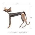 thumbnail image 2 of Tignapoo Sculpture de Chat en Fer Faite à la Main - Décoration Élégante avec Support à Ressort pour la Maison, Pièce d'Art en Métal Unique, Figurine de Chat Adorable, Parfaite pour la Décoration du Salon Ou du Bureau, 2 of 4