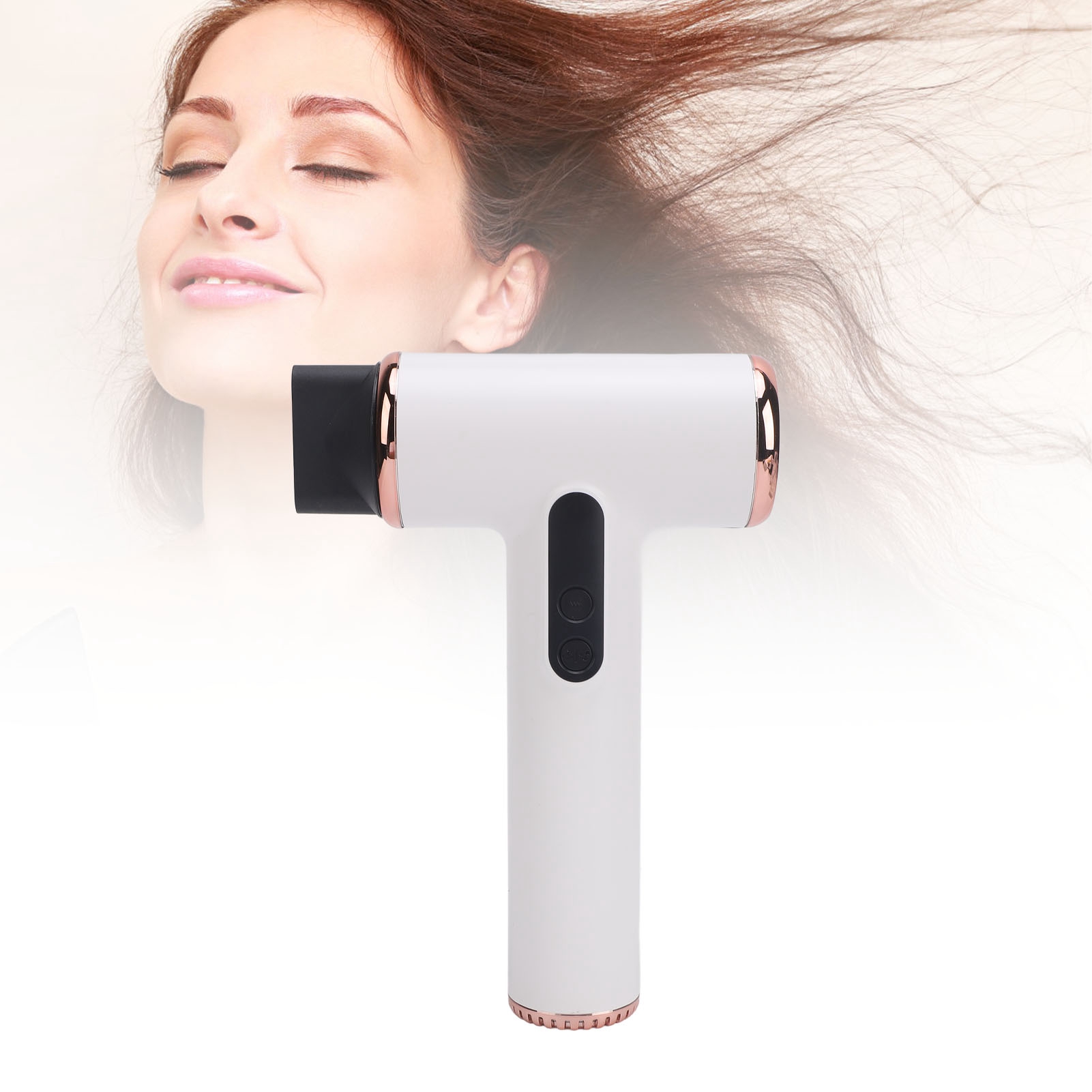 Cordless Hair Dryer, 3 Temp 3 Speeds 15000mAh Compact Hair Blow Dryer USB Rechargeable  for Outdoor for Kids
