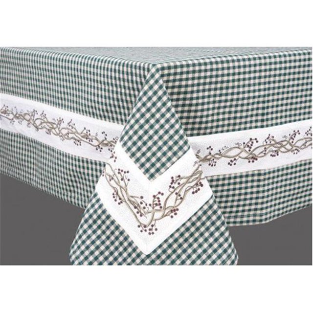 Mr. MJs Trading Table Cloth Berryvine Green 60 x 10 in. Contemporary Kitchen Décor