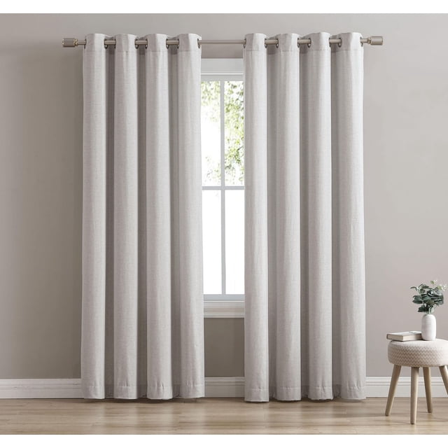 Panneau de fenêtre simple en faux lin
