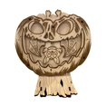 thumbnail image 1 of HUASHENG Cut File Cut Pumpkin With A Swinging Bat Lightburn Xtool.Halloween Pumpkin Decoration Fretwork Wood Handmade Decoration., 1 of 9