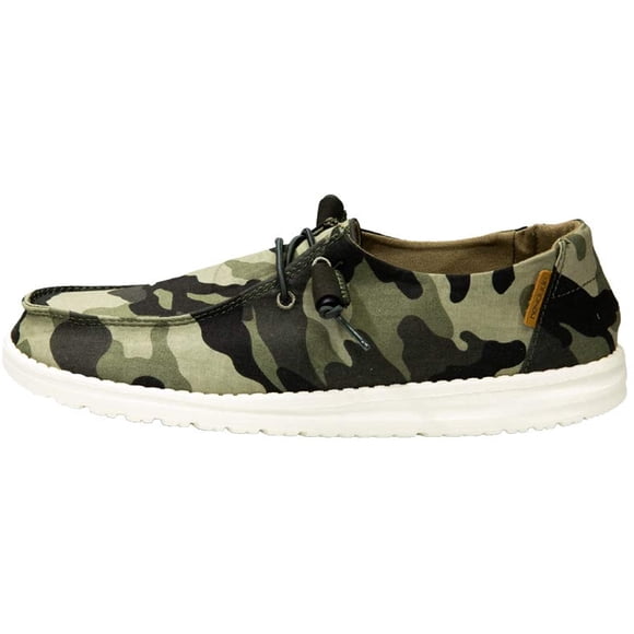 Hey Dude Womens Wendy Lace Up Loafers - Camo - 11