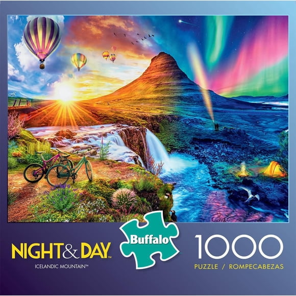 Buffalo Games - Le puzzle Night & Day - Icelandic Mountain - en 1000 pièces
