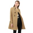thumbnail image 2 of INSPIRE CHIC Manteau d'Hiver Tendance pour Femmes à Col Montant, à Double Boutonnage, 2 of 7