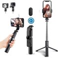 thumbnail image 1 of Kéviji 5 in 1 Led Light Selfie Stick, 40" 360 Degree Extendable Heavy Weight Selfie Stick Tripod with Wireless Remote Shutter Compatible with All iPhones, All Android, Cameras (GoPro and More), 1 of 7